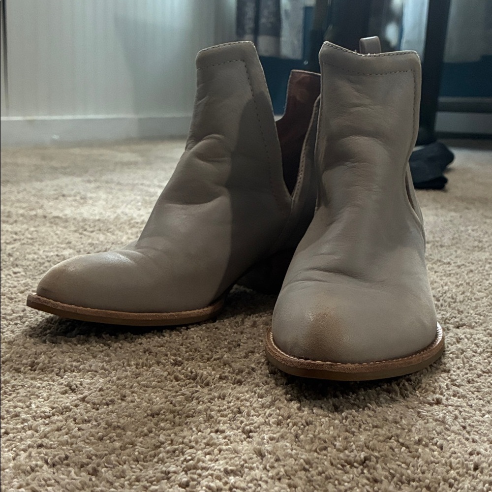 Jeffrey Campbell Cream Ankle Booties